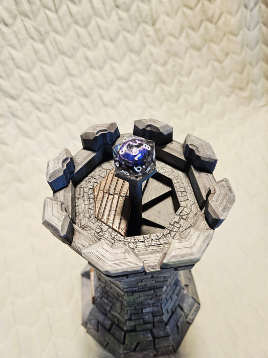 Handpainted Dice Tower (Moss)