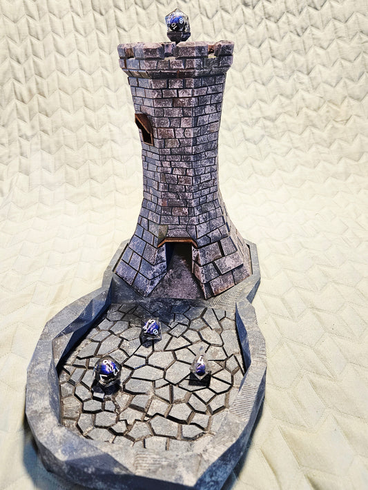 Handpainted Dice Tower (Weathered)